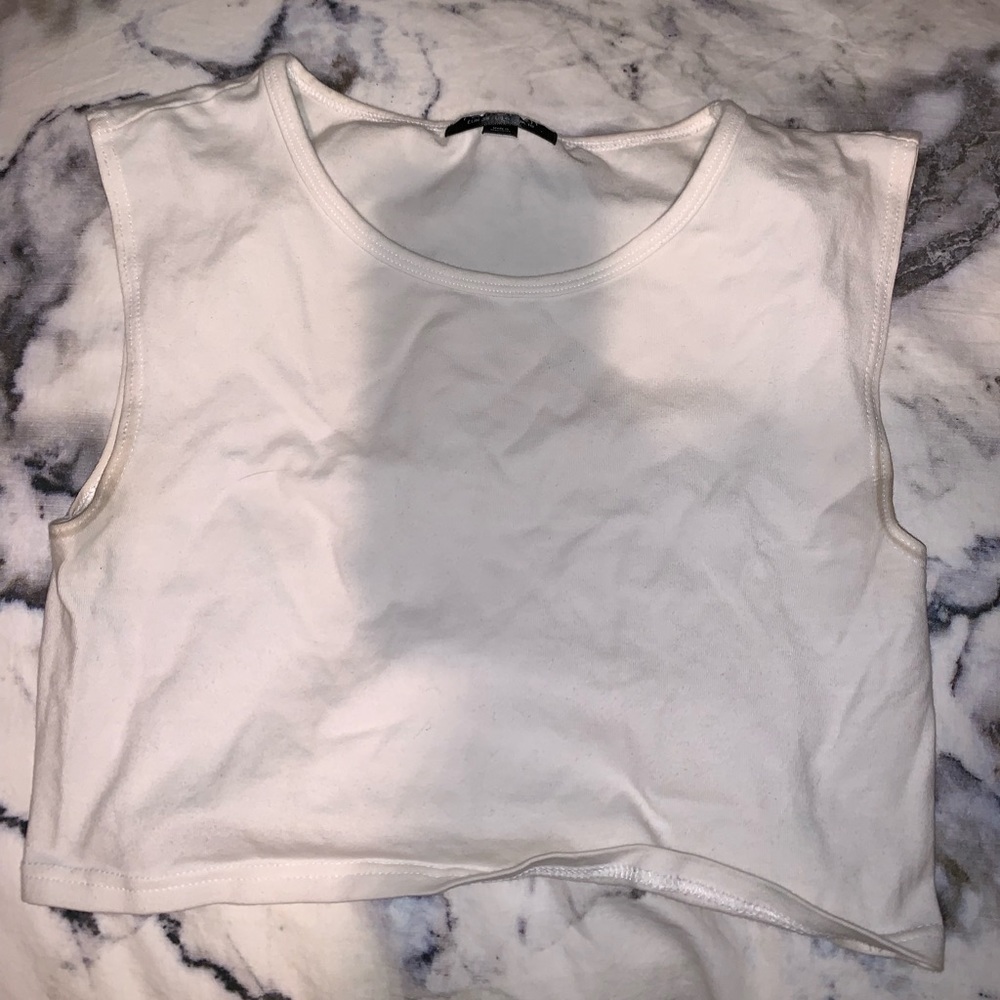 White croptop topshop